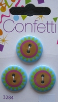 3 knopen - Confetti  20 mm