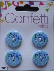 4 knopen - Confetti  21 mm