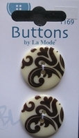 Buttons - By la Mode  25 mm