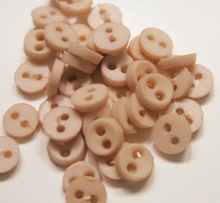 1 Miniknopf - Hell beige  4 mm