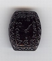 Glasklokje - zwart  20 x 17 mm