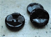 Glasknoop - zwart  18 mm