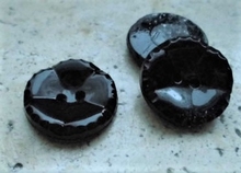 Glasknopf- Schwarz  18 mm