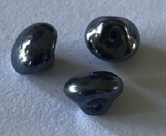Glasknoop - grijs  9 mm