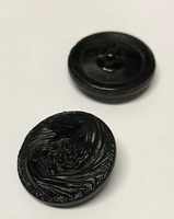 Glasknoop - zwart  18 mm