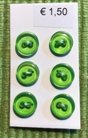 6 knoopjes - groen  8 mm