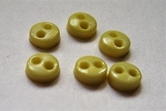 6 miniknoopjes - geel  4 mm