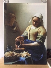 Melkmeisje van oude meester Johannes Vermeer