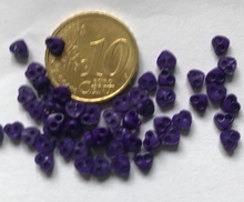 1 micro minihartje  - paars  4 mm
