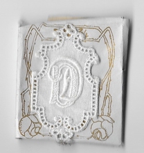 6 Monogrammen D.D.  4,5 x 2,5 cm