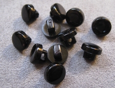 Knoopje - zwart  6,5 mm