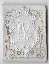 6 Monogrammen L.V.  4,5 x 2,5 cm