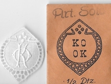 6 Monogrammen - K.O. - O.K  29 x 24 mm