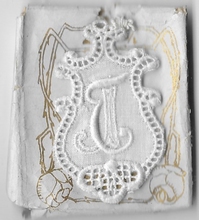 6 Monogrammen J.E.  4,5 x 2,5 cm