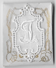 6 Monogrammen - L.J.  4,5 x 2,5 cm