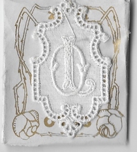 6 Monogrammen - L.O.  4,5 x 2,5 cm