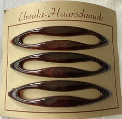 3 Haarspelden op kaart  (oud)  12 x 3 cm