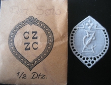 6 Monogrammen C.Z. - Z.C.  29 x 24 mm