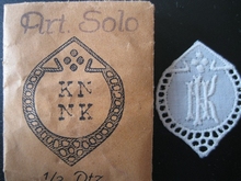 6 Monogrammen - KN - NK  29 x 24 mm