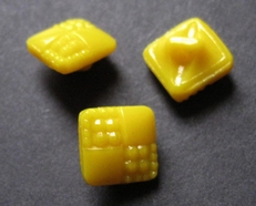 Glasknoop - geel  9 mm