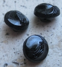 Knoopje - zwart  9,5 mm