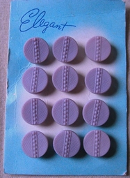 12 Glasknöpfe - Lila  13 mm