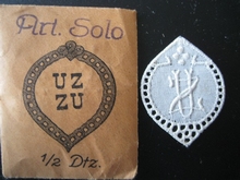 6 Monogrammen - U.Z. - Z.U.  29 x 24 mm