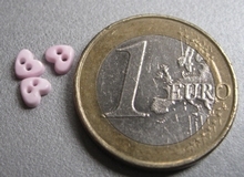 1 micro minihartje  - rose  4 mm