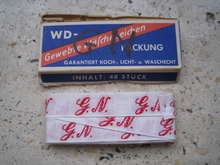 Initialen - Lint G.N.  Lint 1 cm breed