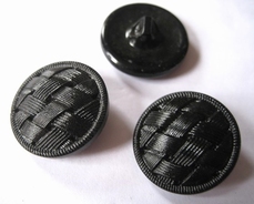 Glasknopf- Schwarz  22 mm