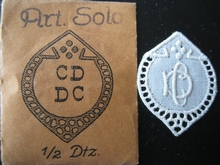 6 Monogrammen - C.D. - D.C.  29 x 24 mm