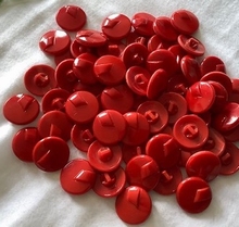 32 Glasknopen - rood  18 mm