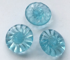 Glasknoop - blauw  18 mm
