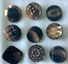 9 Glasknöpfe  23 mm