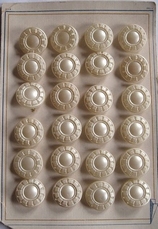 Kaart -  Gebroken wit /creme  18 mm