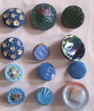 12 Glasknopen  27 mm