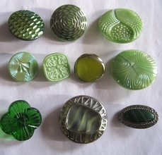 10 Glasknopen  27 mm