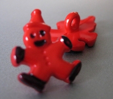 Clown - rood  17mm breed