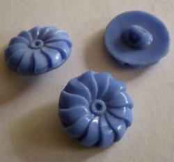 Glasknopf - Blau  18 mm