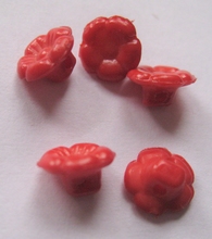 Bloem - Knoop -  rood  8 mm