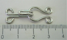 4 x  Haken und Öse  3,5 cm