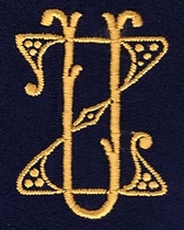 Monogram Z.U.  4 x 3 cm