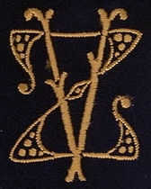 Monogram Z.V.  4 x 3 cm