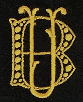 Monogram B.U.  4 x 3 cm