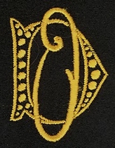 Monogram D.O.  4 x 3 cm