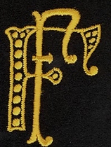 Monogram F.F.  4 x 3 cm