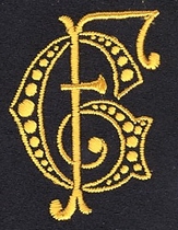 Monogram G.F  4 x 3 cm