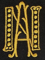 Monogram N.A.  4 x 3 cm