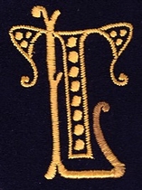 Monogram T.L.  4 x 3 cm