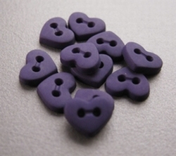 1 Herz - Violett  6  x 7 mm